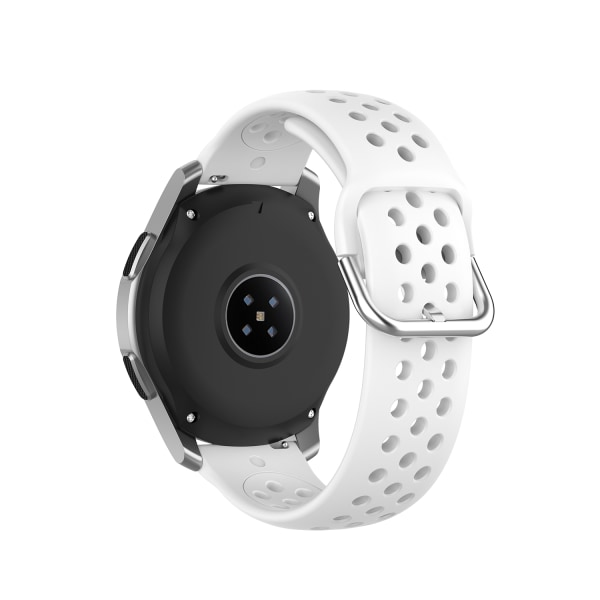 Yksivärinen urheilurannekellon ranneke Samsung Galaxy Watchiin 22mm Valkoinen