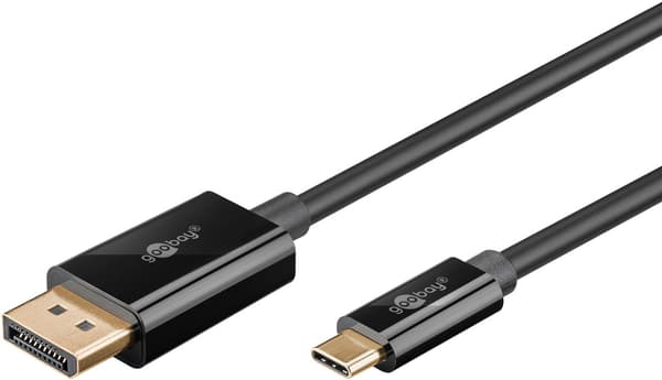 USB-C™-til-DisplayPort™-kabel, 1 m, sort