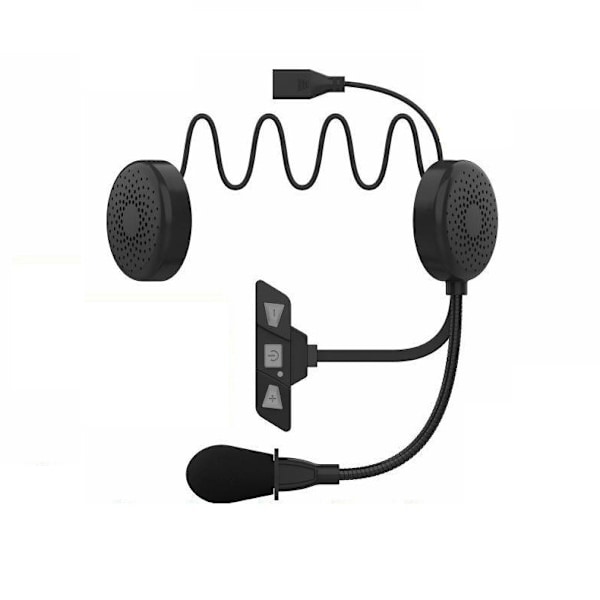 Motorcykelhjälm Headset Bluetooth 5.2 Black Black