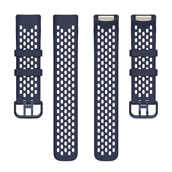Silikonarmband för Fitbit Charge 6/5 Mörkblå