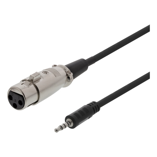 XLR to 3,5mm adapter, 1,5m, 3-pin XLR, Cisco pinout, black