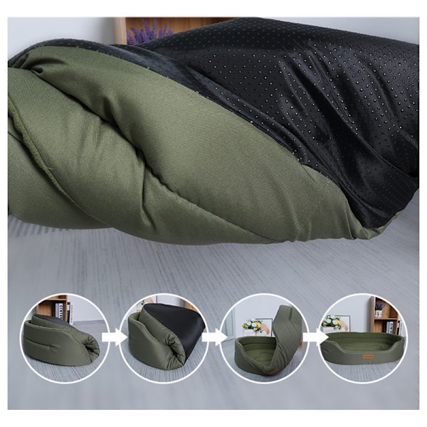 Plush Nest Dog Bed Pet Bed Mat Grön M