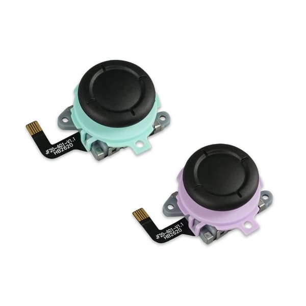 Joystick-ersättning 2-pack kompatibelt med Switch 2 - TMR magnetisk anti-drift analog styrspak för Joy-Con 2, ABS+koppar, grön+lila