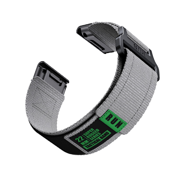 Garmin Fenix 8 Nylon Vævet Rem Grå 26 mm