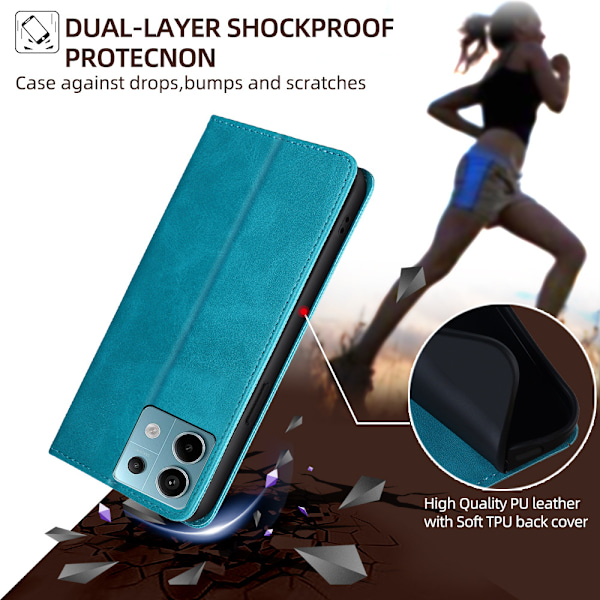 Flip Case til Redmi Note 13 5G - Lyseblå