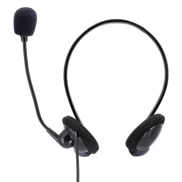 PC Office Headset NHS-P100 Stereo Nakkebøjle Sort