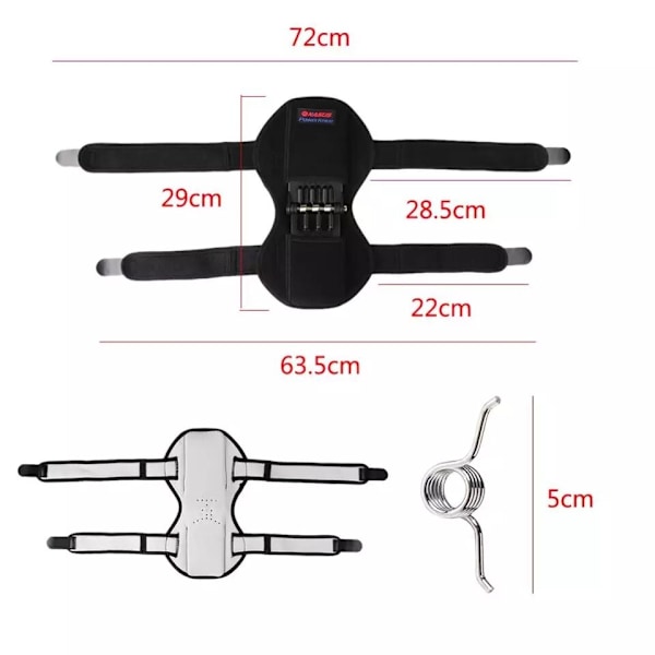 Støtte Knæbøjle Led Knæbeskyttelse 1-par Sort + Hvid