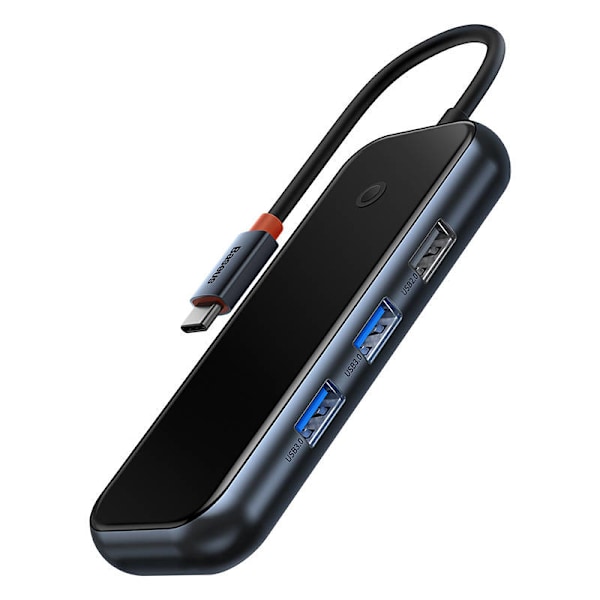 Hub 5in1 Baseus AcmeJoy-serien USB-C til 2xUSB 3.0 + USB 2.0 + USB-C PD + HDMI (mørkegrå)