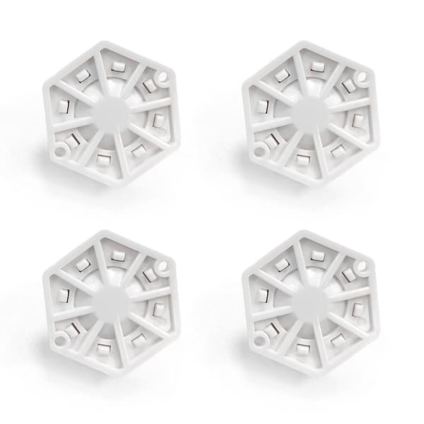 4 st Möbelhjul, Självhäftande Vridbara Hjul White White
