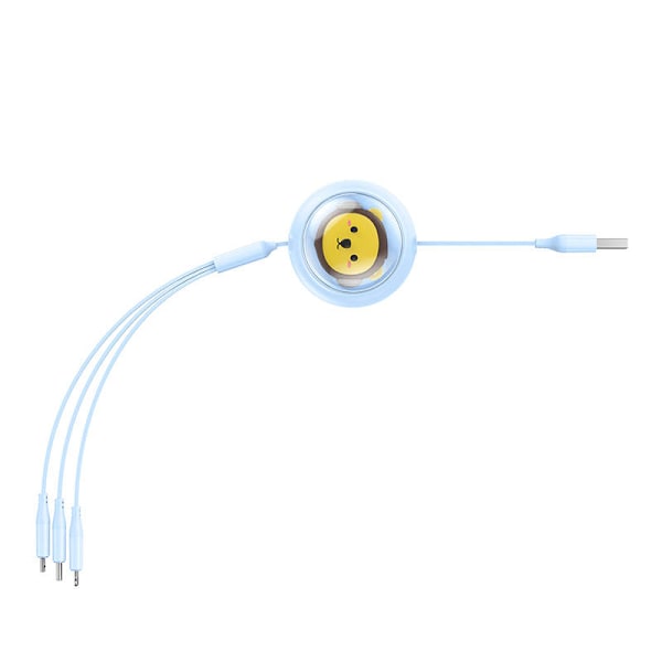 Latauskaapeli 3w1 Baseus USB-USB-C, USB-M, Lightning 3,5A, 1,1m (sininen)