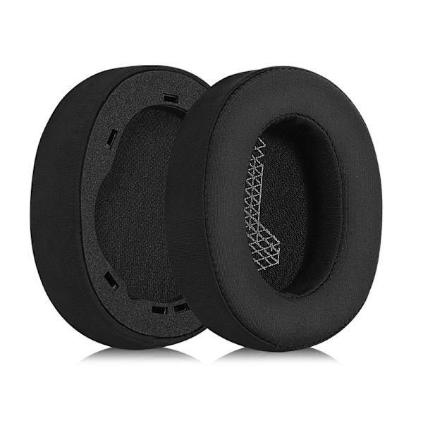 Utbytesöronkuddar för JBL LIVE 650BTNC, svart issilkesmaterial, 2-pack