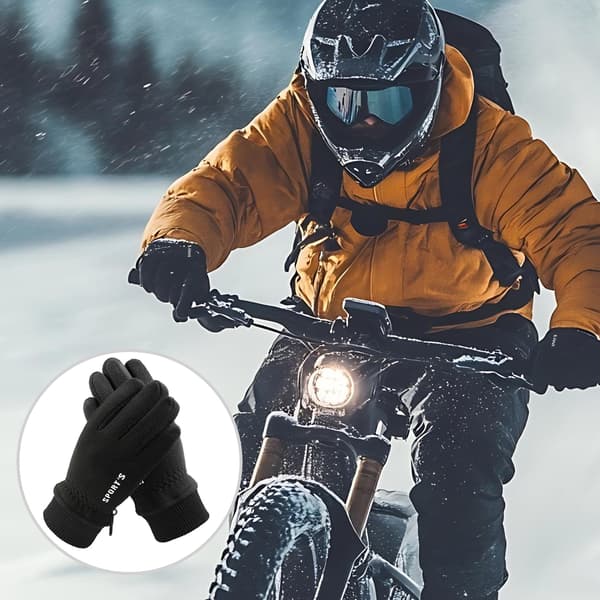 Varme vinterhandsker med touch Black M Black M