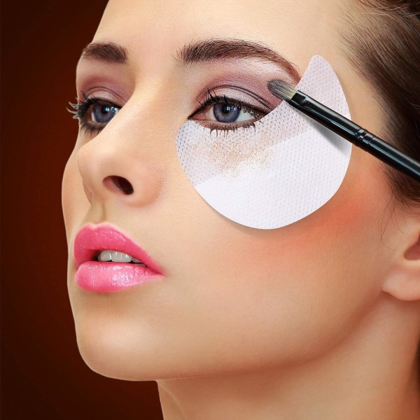 100 stycken ögonskuggsskydd ögonskuggsdyna för ögonmakeup, förhindrar sminkrester M