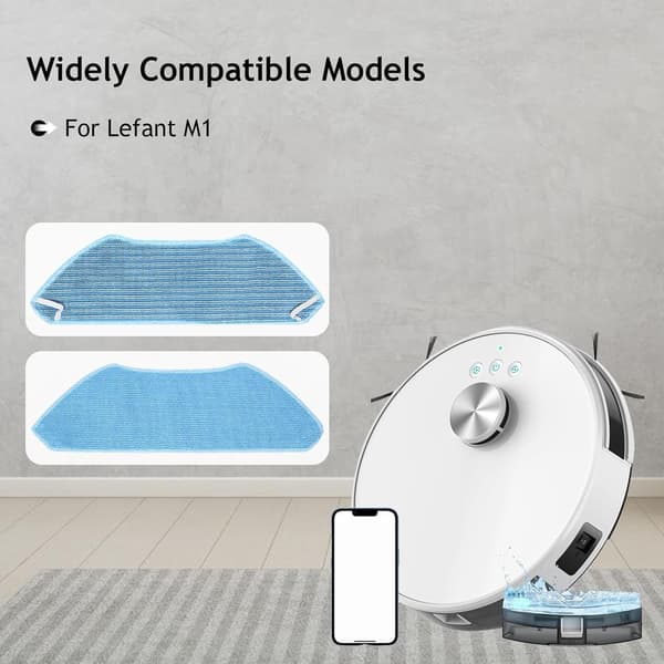 Ersättningsmoppdukar för Lefant M1/M2/U180 & OKP K8 Robotdammsugare - 4-pack