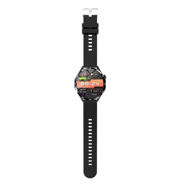 Multifunktionelt Smartwatch med Bluetooth-opkald, pulsmåler og tilpasselig urskive Black Black