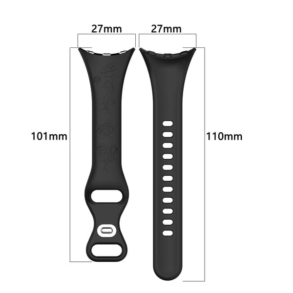 Silikonarmband för Google Pixel Watch 2 Black Black