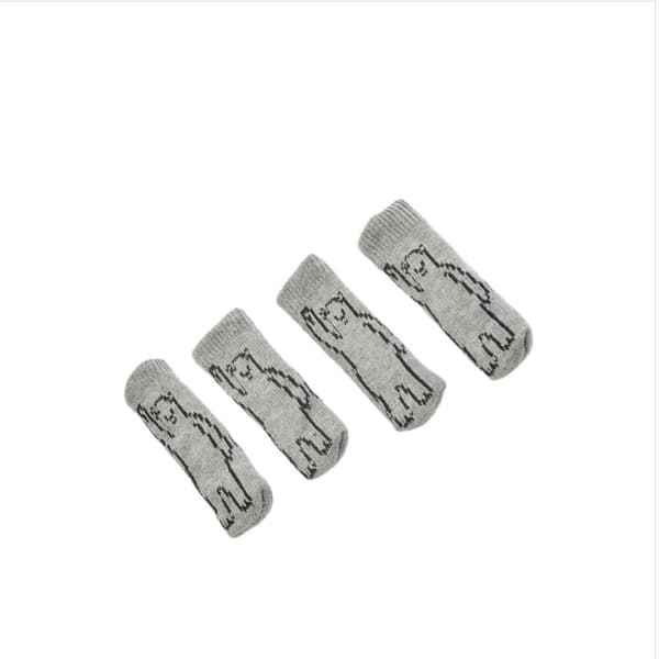 8-pack Stickade Stolsbensskydd - Golvskydd, Halkfria Möbelstrumpor Grey Grey