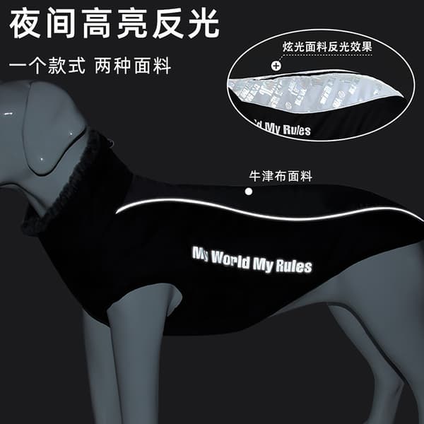 Klassisk grå hund vinterkappa 5XL 5XL