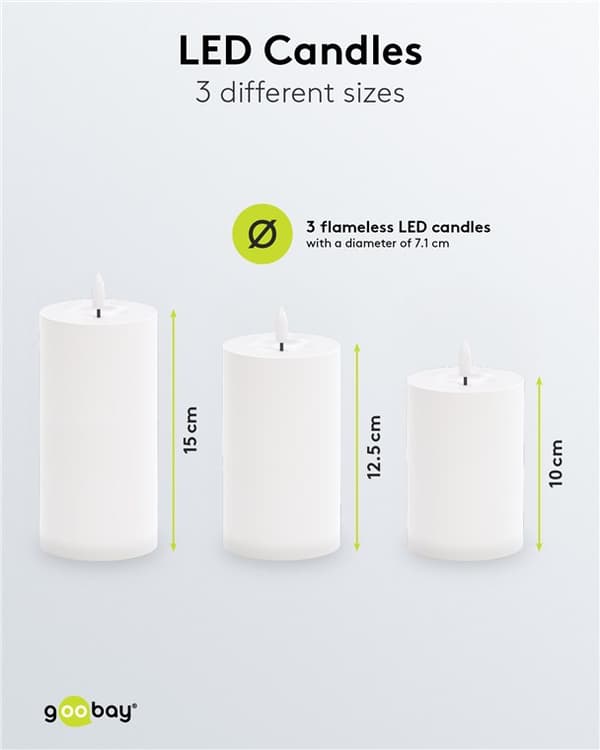 Set med 3 LED-ljus "Outdoor"