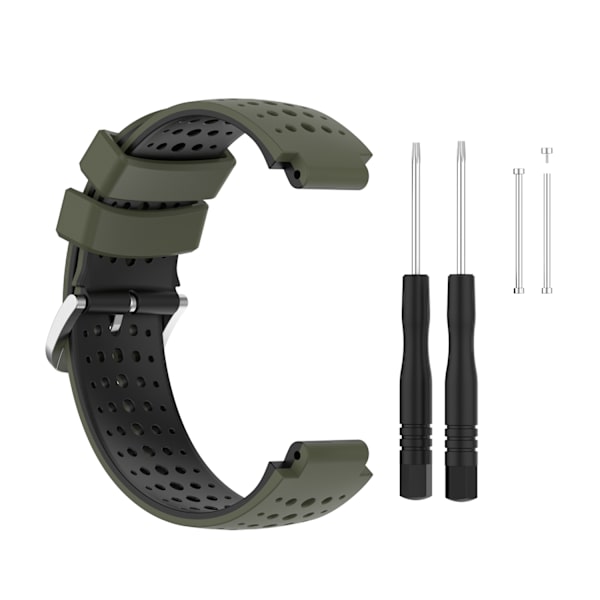 Klockarmband silikon Garmin Forerunner 220, 230, 235, 630, 620, 735XT, Approach Svart
