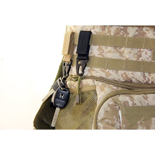 Sæt med 5 multifunktionelle karabinhager Khaki Khaki
