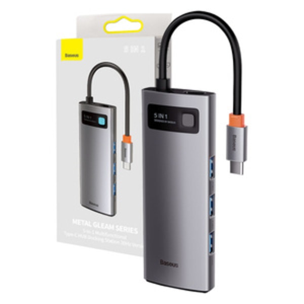 Adapter 5in1 Baseus Hub USB-C till 3x USB 3.0 + HDMI + USB-C PD