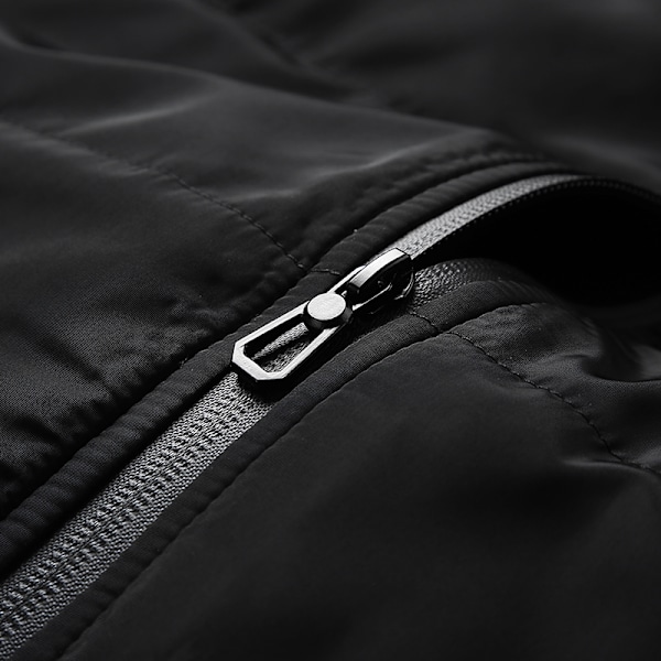Opvarmet vest med dobbelte kontroller, konstant temperatur og varme Sort+grå 3XL