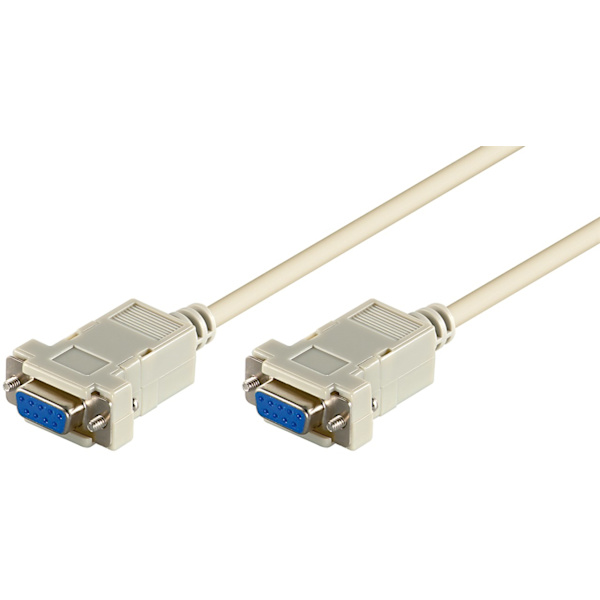 D-SUB-kabel med 9 stift, uttag/uttag, seriell 1:1