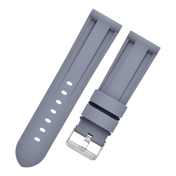 Silikonarmband för Huawei, Garmin och Samsung Klockor Grå 24 mm