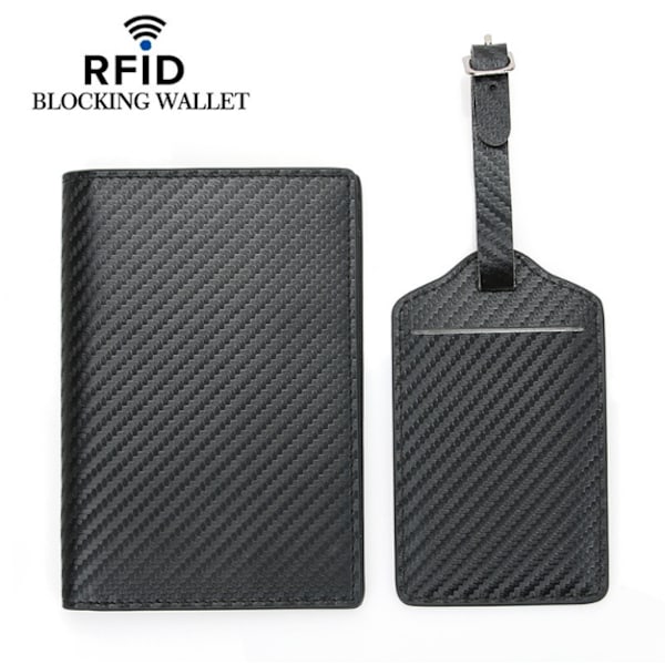 Rejsepung/Pasholder i læder med RFID-blokering model 2