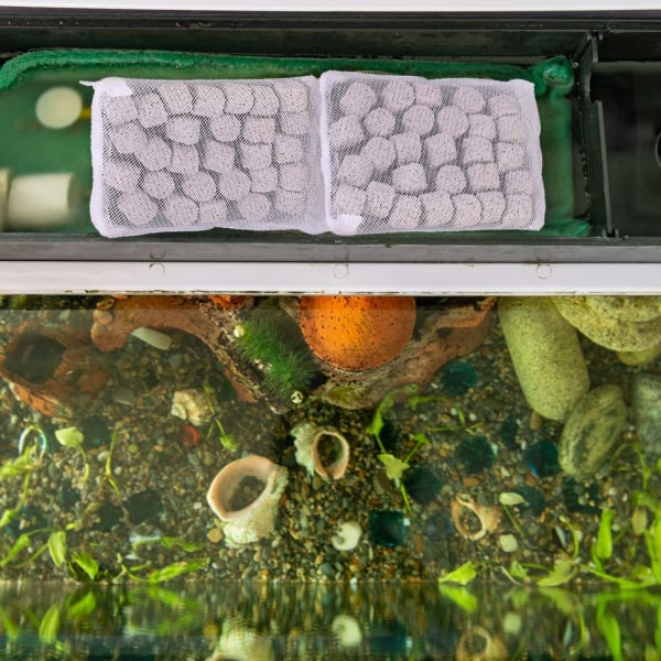 Filterpåsar för akvarium 5-pack Vit 30×25 cm