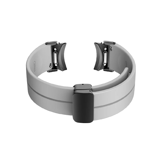 20 mm silikon urrem med sort spænde Grå