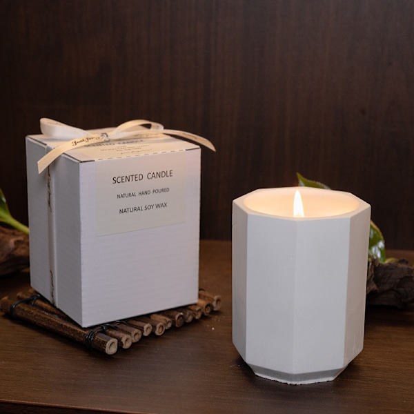 Doftljus med 3D gipskopp - Orange Blossom