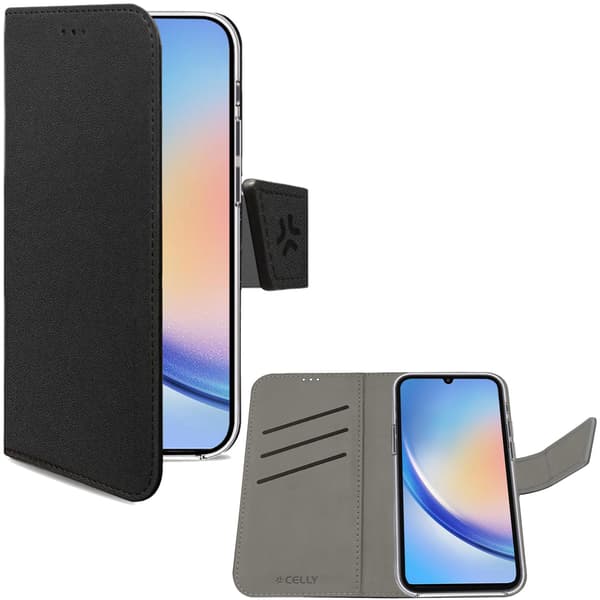 Wally Wallet Case Galaxy A35 5G Svart