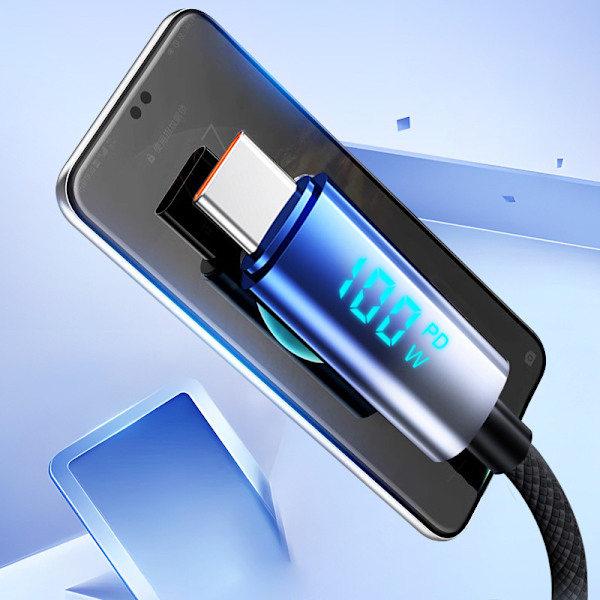 ZL-TK18 Dold Digital Display USB-C till USB-C Kabel 2 m
