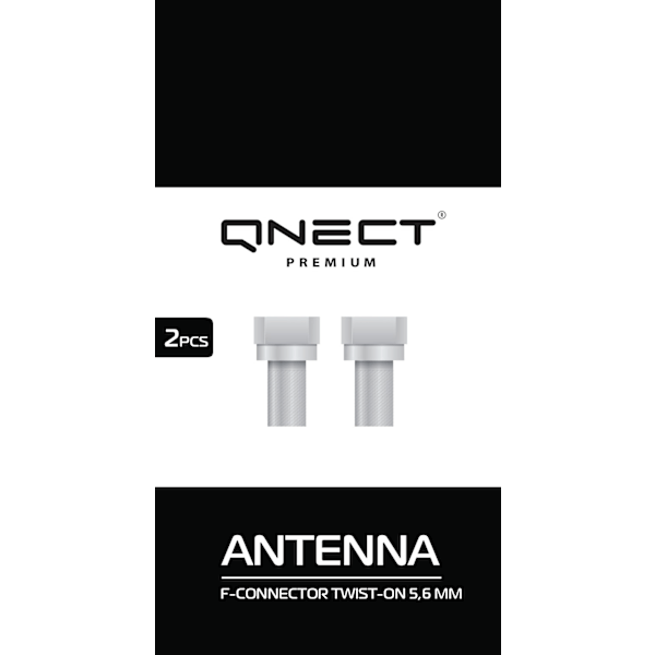 Antenna F-connector Twist-on for 5.6mm cable 2 pcs