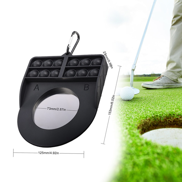 Golf Putting Green System - Inomhus Puttingmatta Svart