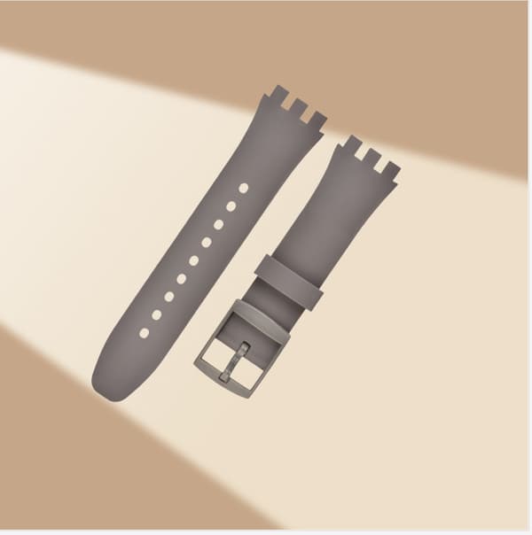 Premium silikone Swatch urrem udskiftning Grey 19 mm Grey 19 mm