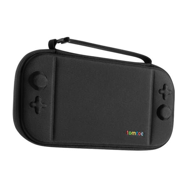 Tomtoc G05S3D1-etui kompatibelt med Nintendo Switch 2, slankt sort etui med 12 spilrum