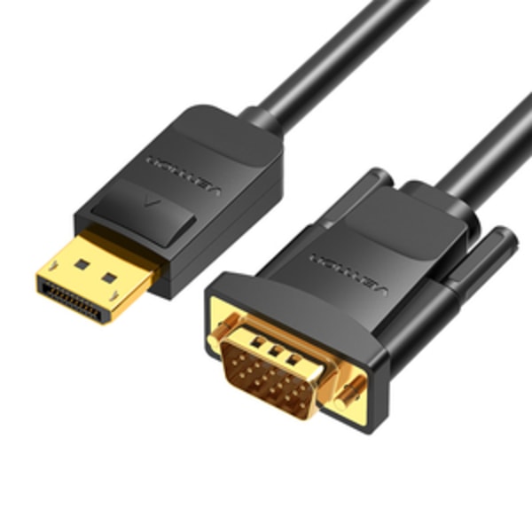 DisplayPort til VGA-kabelventilation HBLBG 1,5m, 1080P 60Hz (sort)