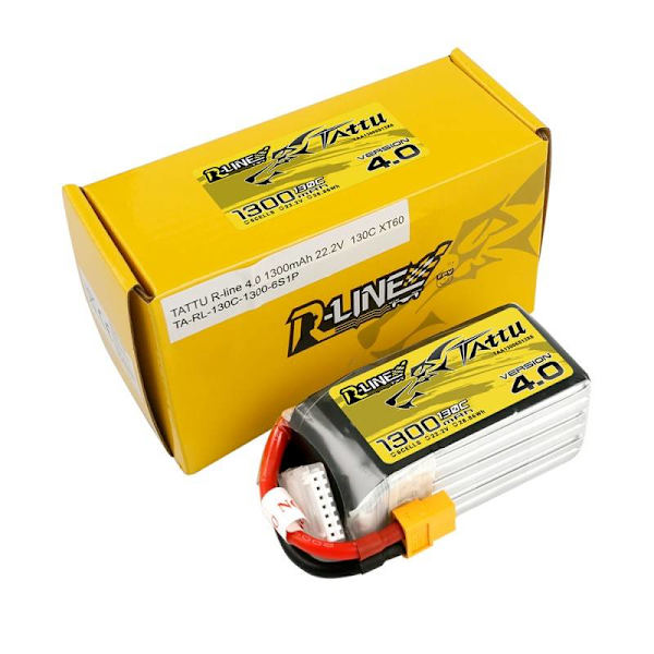Tattu R-Line 4.0 1300mAh 22.2V 130C 6S1P XT60-batteri