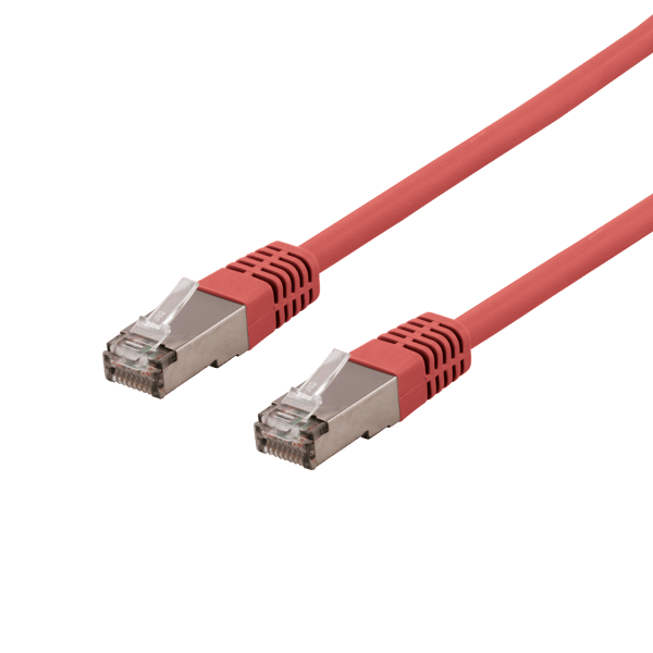 S/FTP Cat6 patch cable 0.3m 250MHz Deltacertified LSZH red
