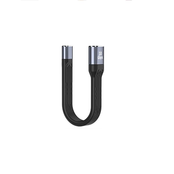 USB-A hun til USB-C hun FPC-kabel med 100W PD, 10Gbps data, 4K ved 60Hz og fleksibelt kompakt design