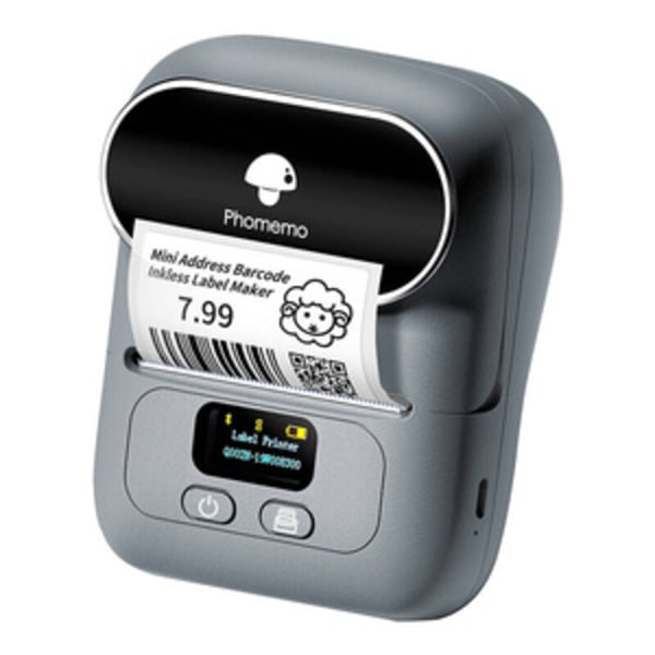 Phomemo M110 bærbar etiketprinter (grå)