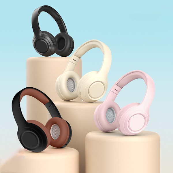 Bluetooth Headset DR06: Lang batteritid, Hi-Fi-lyd Beige