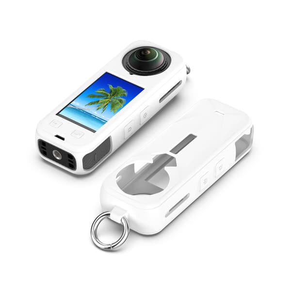Insta360 X5 Silikone Etui: Fuld Beskyttelse & Linse Dæksel White White
