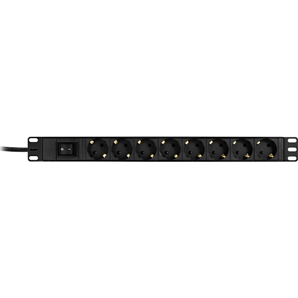 Powerstrip 8xCEE 7/3 socket 1xCEE 7/7 switch 19 "1U 3m cable