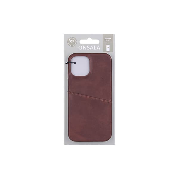 Mobilcover med Kortrum iPhone 12 Pro Max Brun