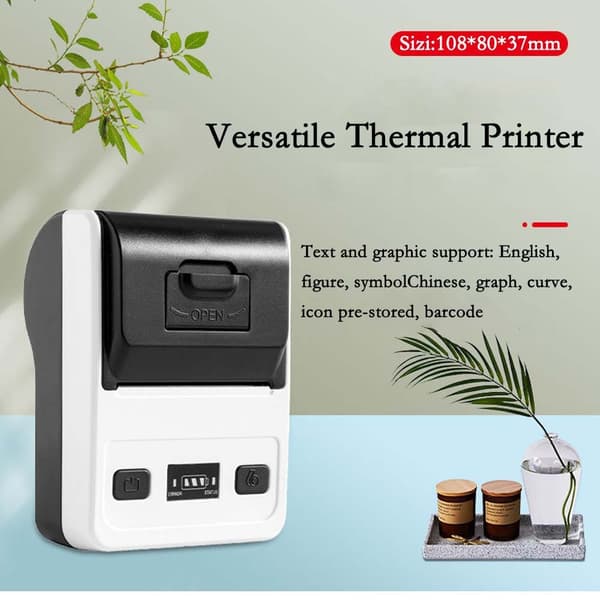 58mm EU Standard Bluetooth HD Termisk Printer - Kompakt, Højhastigheds Kvitteringsudskrivning White White