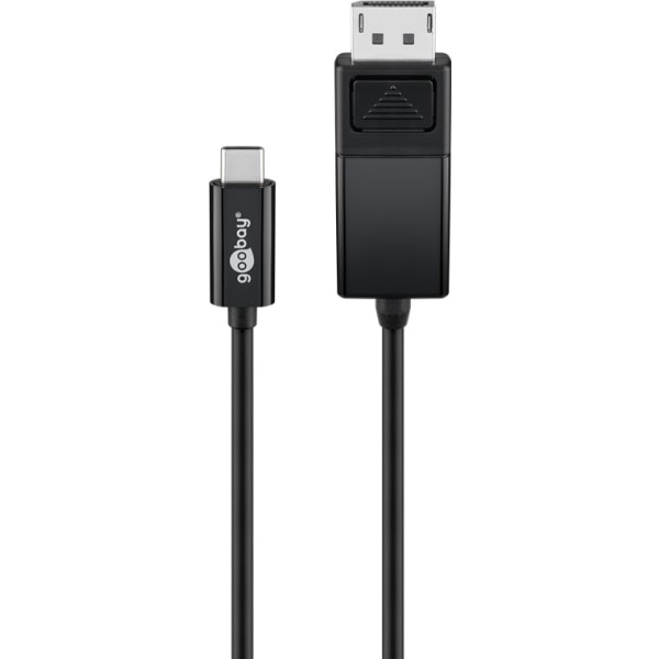 USB-C™-DisplayPort™ adapterkabel 4K 60 Hz, 1,20 m, svart